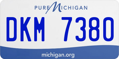 MI license plate DKM7380