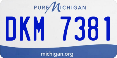 MI license plate DKM7381