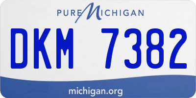 MI license plate DKM7382