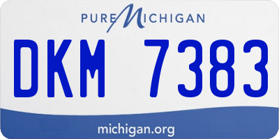 MI license plate DKM7383