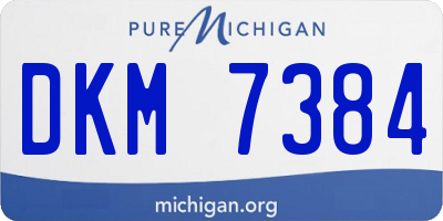 MI license plate DKM7384