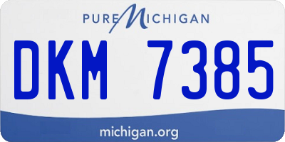 MI license plate DKM7385