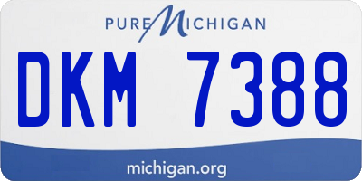 MI license plate DKM7388