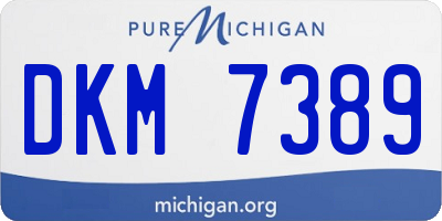 MI license plate DKM7389