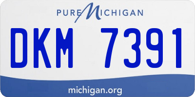 MI license plate DKM7391