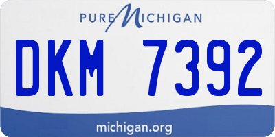 MI license plate DKM7392