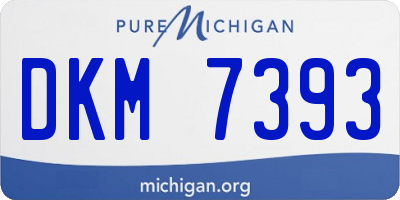 MI license plate DKM7393