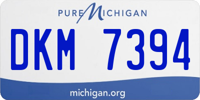 MI license plate DKM7394