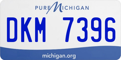 MI license plate DKM7396