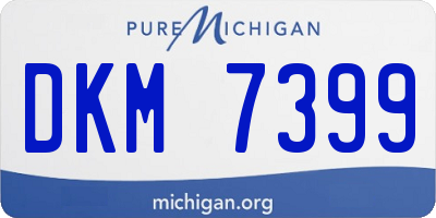 MI license plate DKM7399