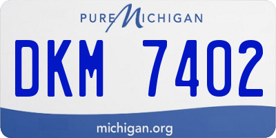 MI license plate DKM7402