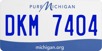 MI license plate DKM7404