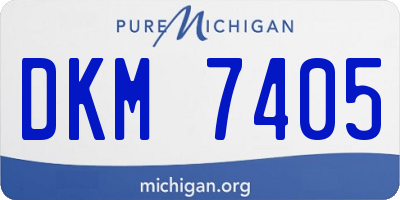 MI license plate DKM7405