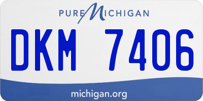 MI license plate DKM7406