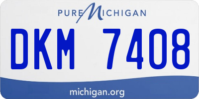 MI license plate DKM7408