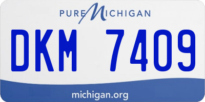 MI license plate DKM7409
