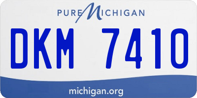 MI license plate DKM7410