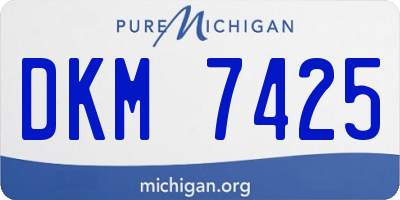 MI license plate DKM7425