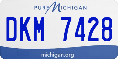 MI license plate DKM7428
