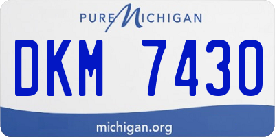 MI license plate DKM7430