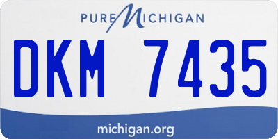 MI license plate DKM7435