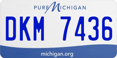 MI license plate DKM7436