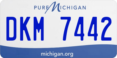 MI license plate DKM7442