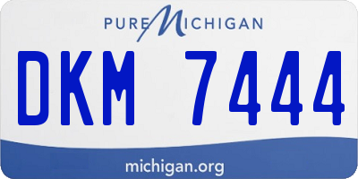 MI license plate DKM7444