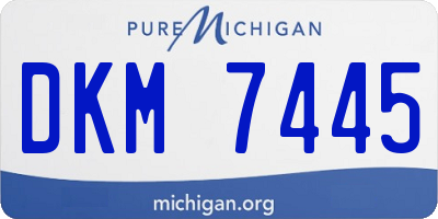 MI license plate DKM7445