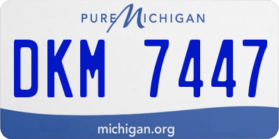 MI license plate DKM7447