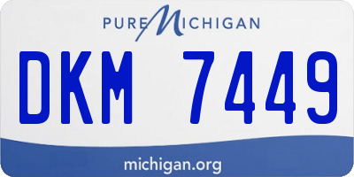 MI license plate DKM7449