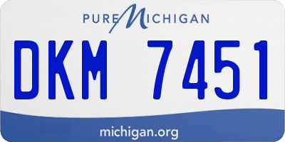MI license plate DKM7451