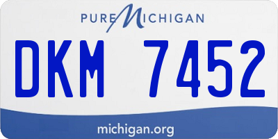 MI license plate DKM7452