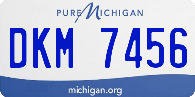 MI license plate DKM7456