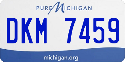 MI license plate DKM7459