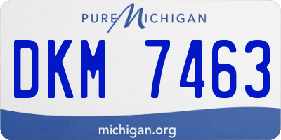 MI license plate DKM7463