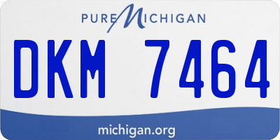 MI license plate DKM7464