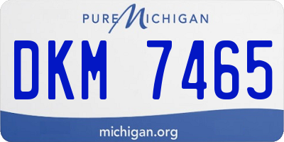 MI license plate DKM7465