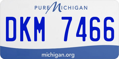 MI license plate DKM7466