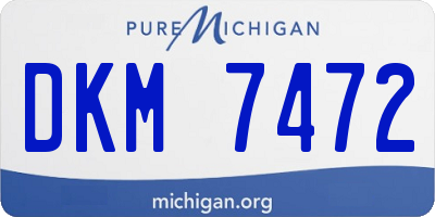 MI license plate DKM7472