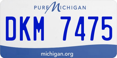 MI license plate DKM7475