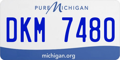 MI license plate DKM7480