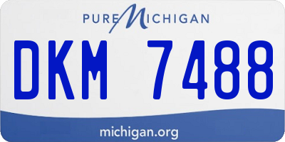 MI license plate DKM7488