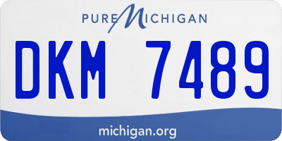 MI license plate DKM7489