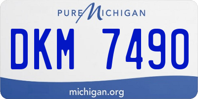 MI license plate DKM7490
