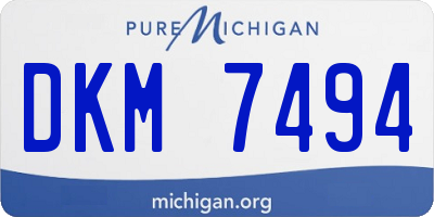 MI license plate DKM7494