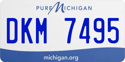 MI license plate DKM7495