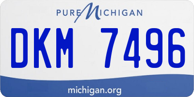 MI license plate DKM7496