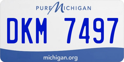 MI license plate DKM7497