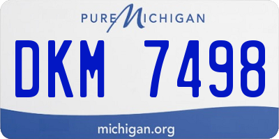 MI license plate DKM7498